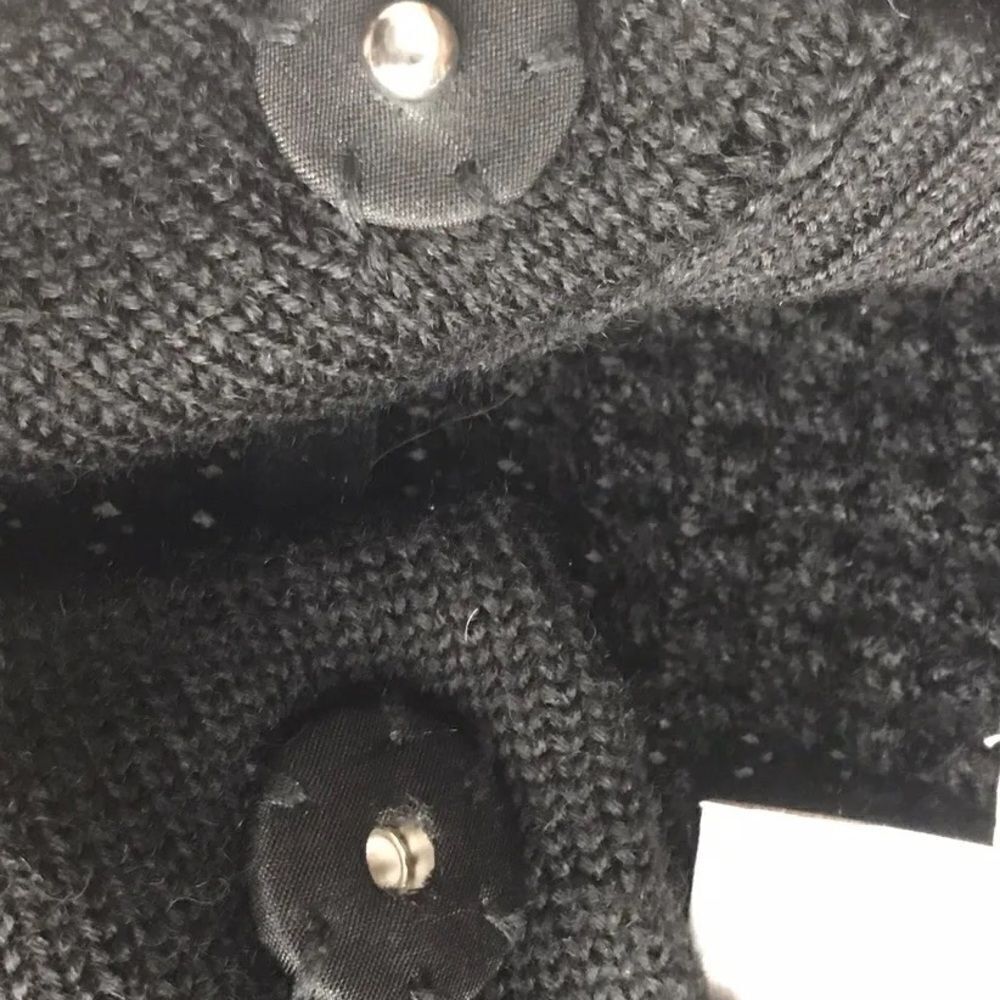 Chicos Womens Black Snap Front Cardigan Sweater Textured Knit - Picture 3 of 6